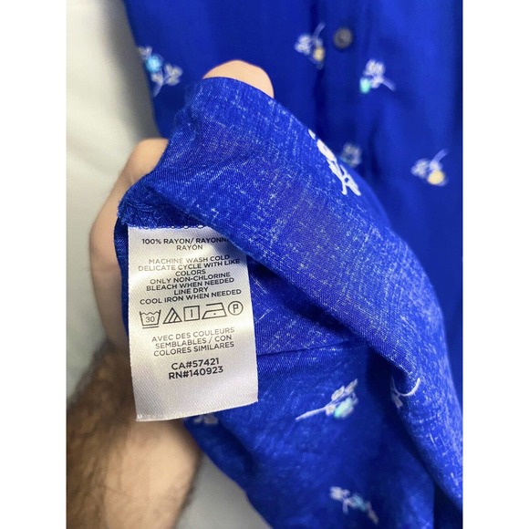 NWT Loft Women’s Button Up Tie Back Mini Dress All Over Print Floral Blue Size 0 - Picture 4 of 4